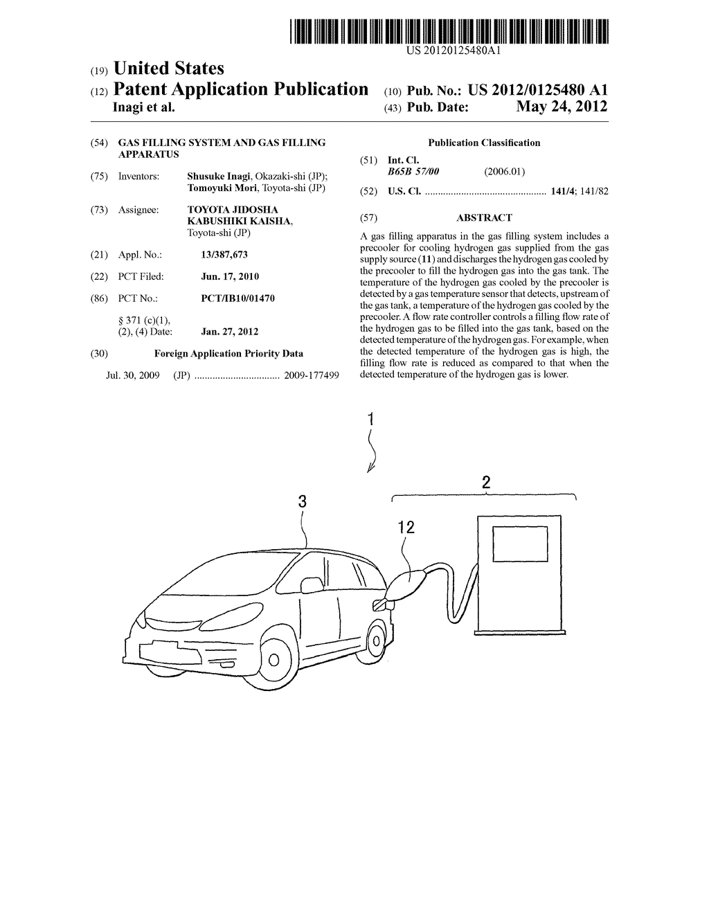 GAS FILLING SYSTEM AND GAS FILLING APPARATUS - diagram, schematic, and image 01