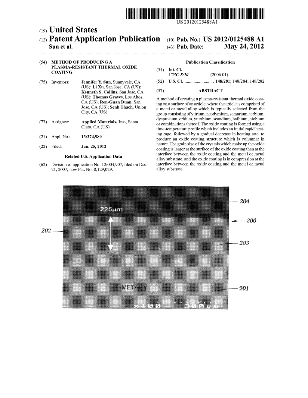Method of producing a plasma-resistant thermal oxide coating - diagram, schematic, and image 01