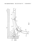 HINGED BOTTOM ROLLER ASSEMBLY AND COUNTERBALANCE MECHANISM FOR OVERHEAD     DOOR diagram and image