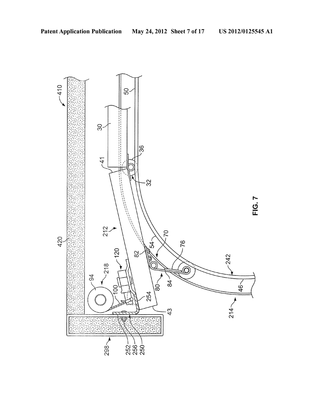 HINGED BOTTOM ROLLER ASSEMBLY AND COUNTERBALANCE MECHANISM FOR OVERHEAD     DOOR - diagram, schematic, and image 08