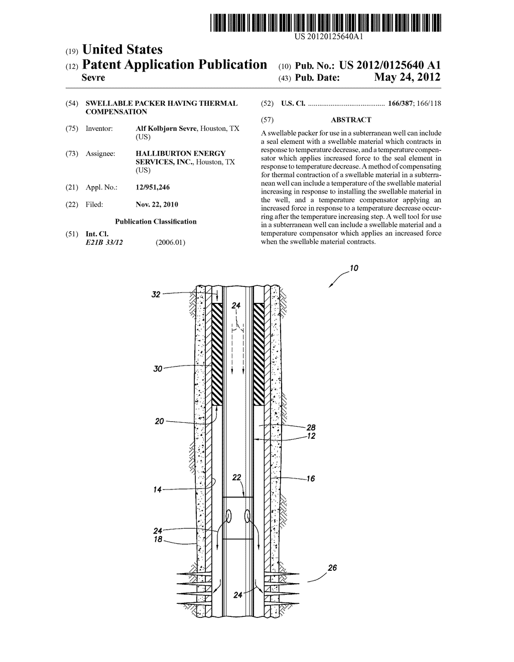 SWELLABLE PACKER HAVING THERMAL COMPENSATION - diagram, schematic, and image 01