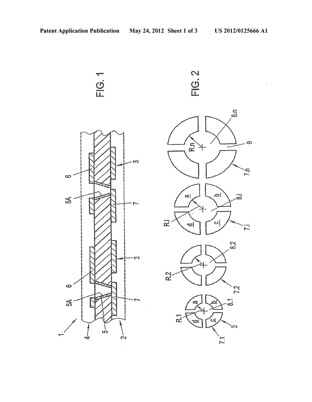 MULTI-LAYERED PRINTED CIRCUIT BOARD WITH CONDUCTIVE TEST AREAS AS WELL AS     METHOD FOR DETERMINING A MISALIGNMENT OF AN INNER LAYER - diagram, schematic, and image 02