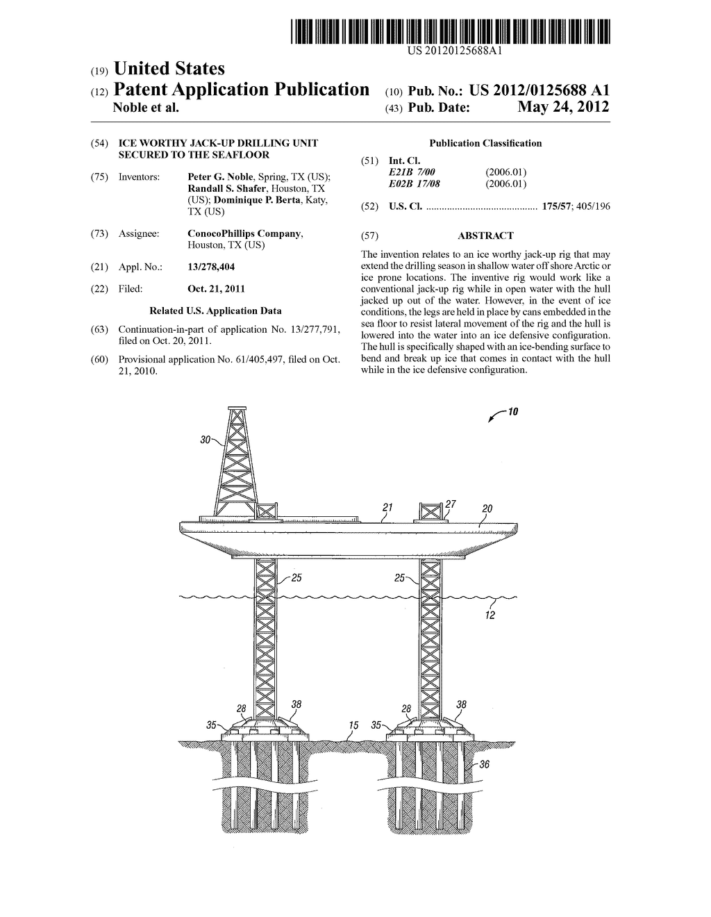 ICE WORTHY JACK-UP DRILLING UNIT SECURED TO THE SEAFLOOR - diagram, schematic, and image 01