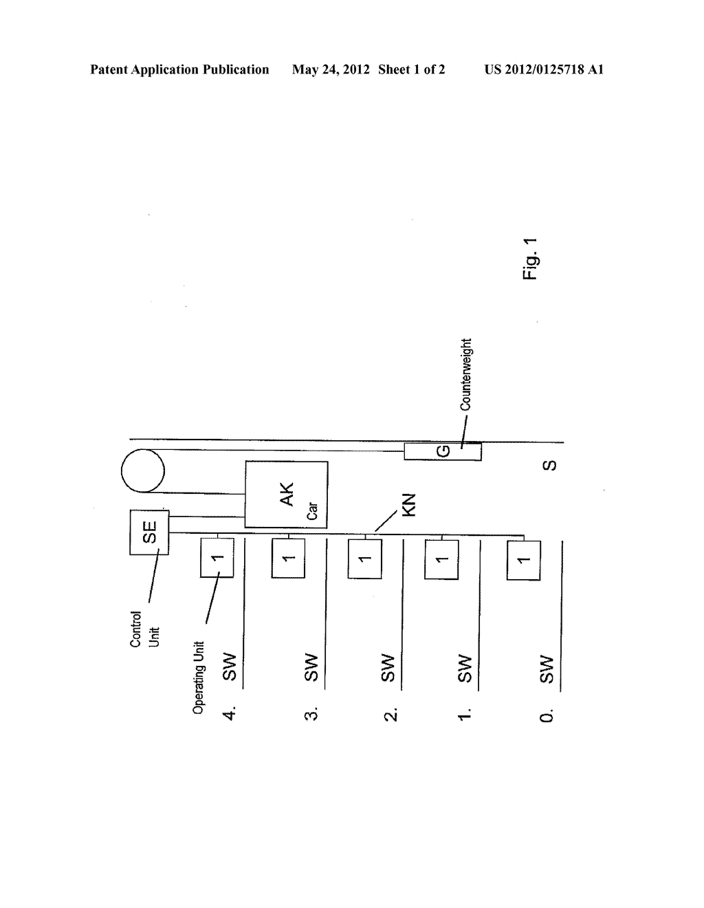 ACTIVATION OF AN ELEVATOR INSTALLATION OPERATING UNIT - diagram, schematic, and image 02