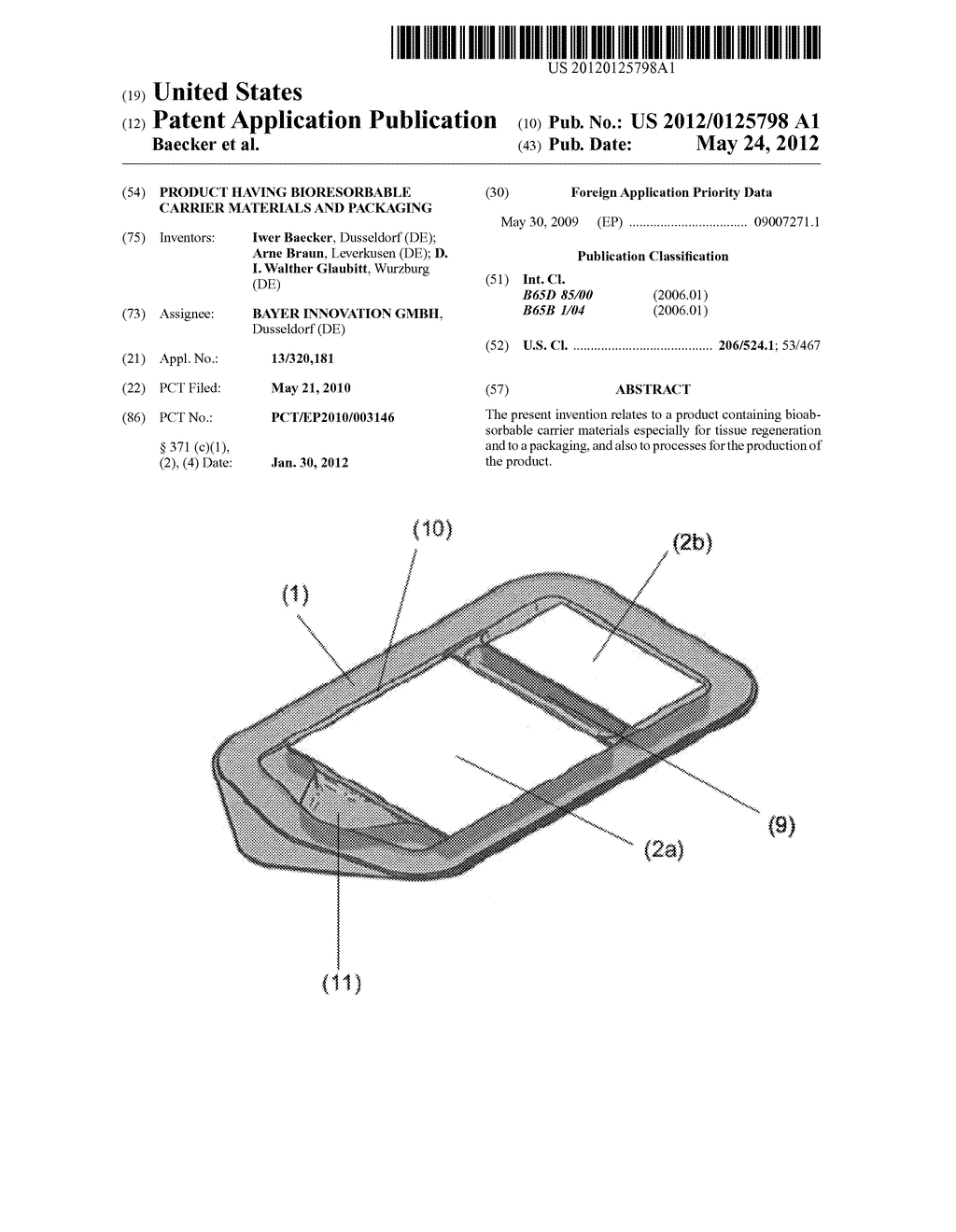 PRODUCT HAVING BIORESORBABLE CARRIER MATERIALS AND PACKAGING - diagram, schematic, and image 01