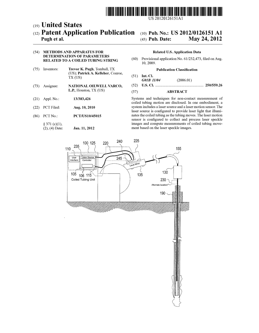 METHODS AND APPARATUS FOR DETERMINATION OF PARAMETERS RELATED TO A COILED     TUBING STRING - diagram, schematic, and image 01