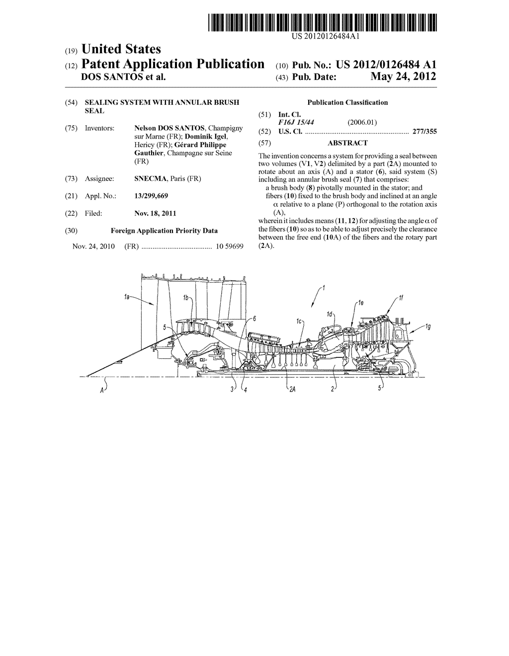 SEALING SYSTEM WITH ANNULAR BRUSH SEAL - diagram, schematic, and image 01