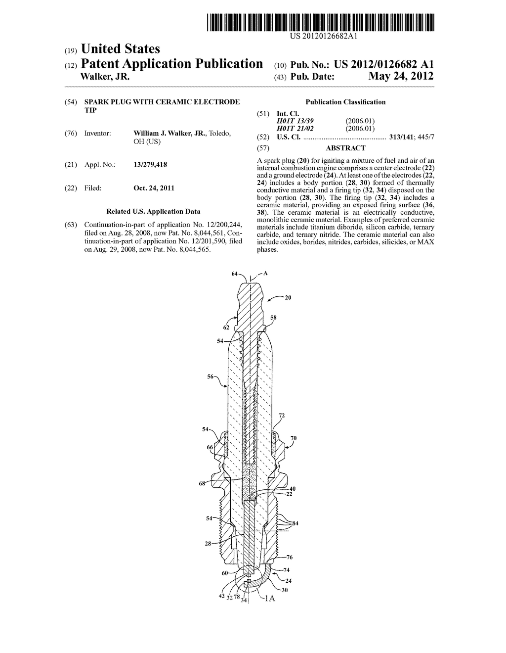 SPARK PLUG WITH CERAMIC ELECTRODE TIP - diagram, schematic, and image 01