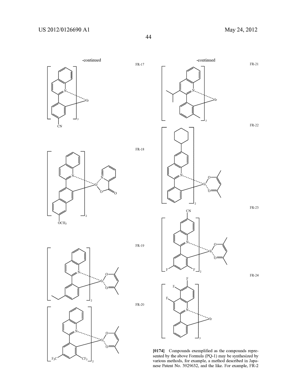 ORGANIC ELECTROLUMINESCENCE DEVICE - diagram, schematic, and image 46