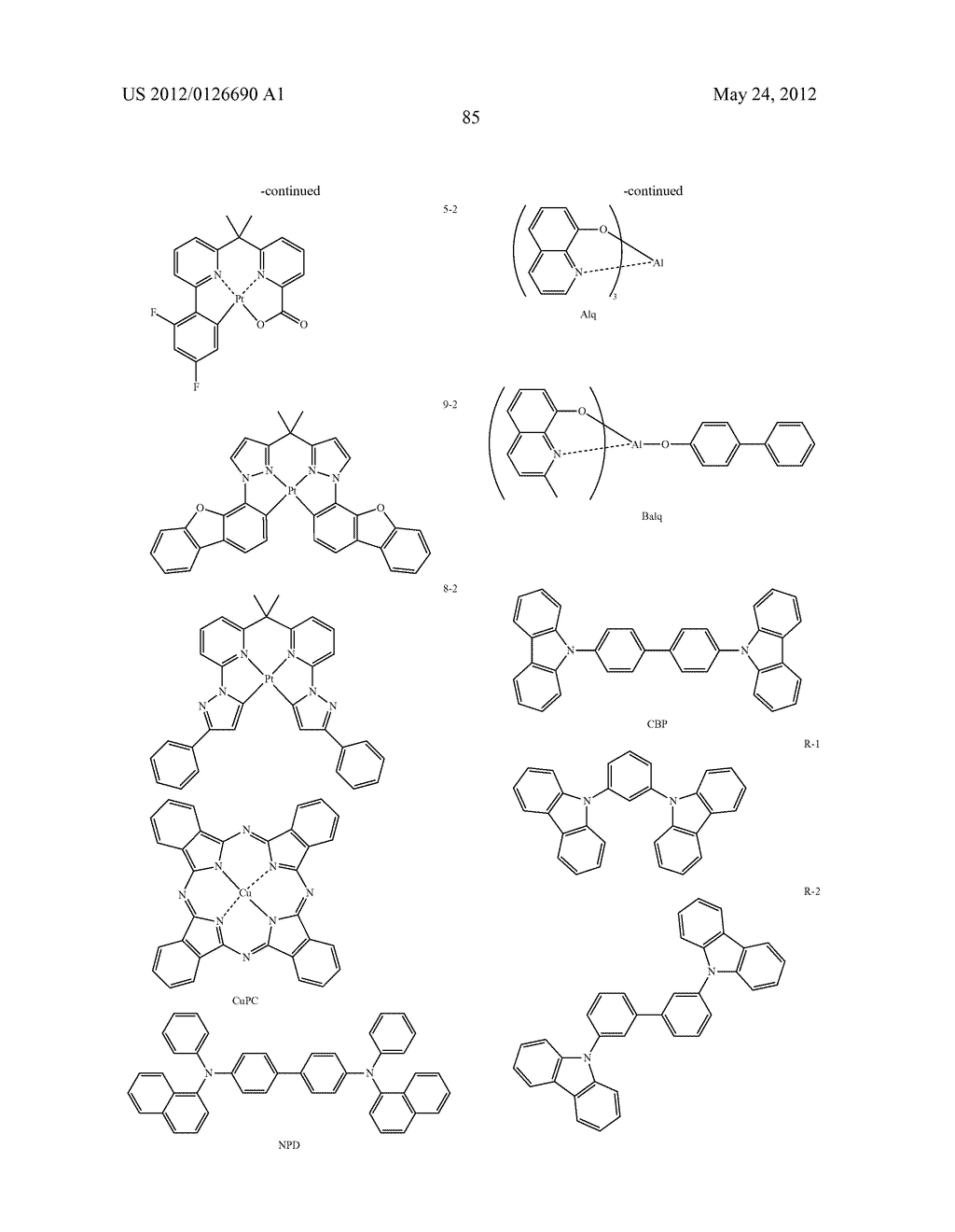 ORGANIC ELECTROLUMINESCENCE DEVICE - diagram, schematic, and image 87