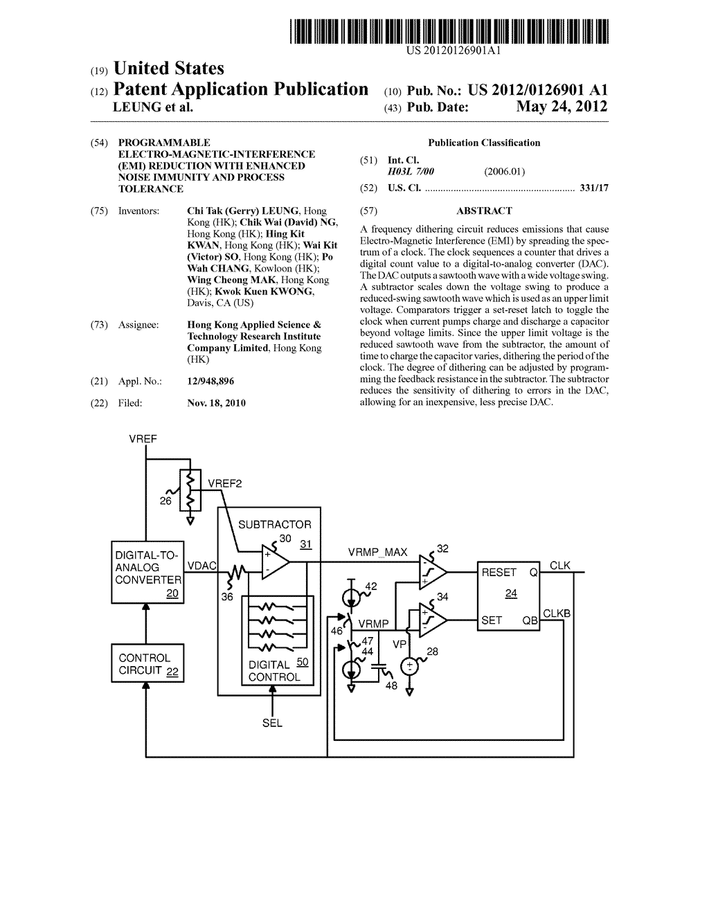 PROGRAMMABLE ELECTRO-MAGNETIC-INTERFERENCE (EMI) REDUCTION WITH ENHANCED     NOISE IMMUNITY AND PROCESS TOLERANCE - diagram, schematic, and image 01