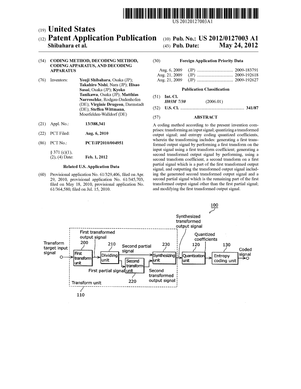 CODING METHOD, DECODING METHOD, CODING APPARATUS, AND DECODING APPARATUS - diagram, schematic, and image 01