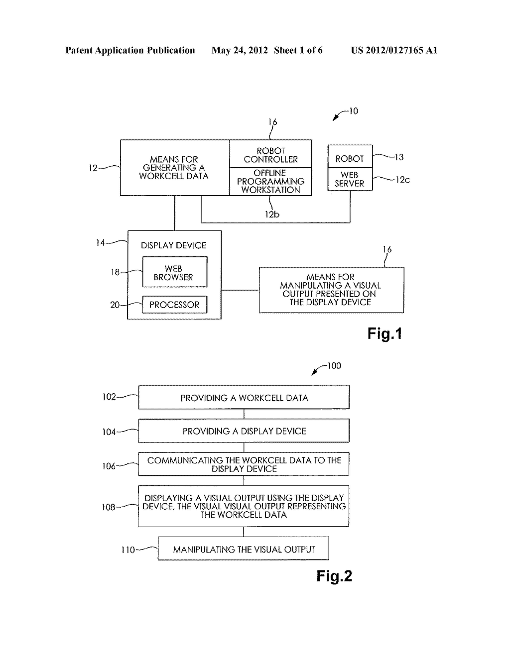 SYSTEM, METHOD, AND APPARATUS TO DISPLAY THREE-DIMENSIONAL ROBOTIC     WORKCELL DATA - diagram, schematic, and image 02