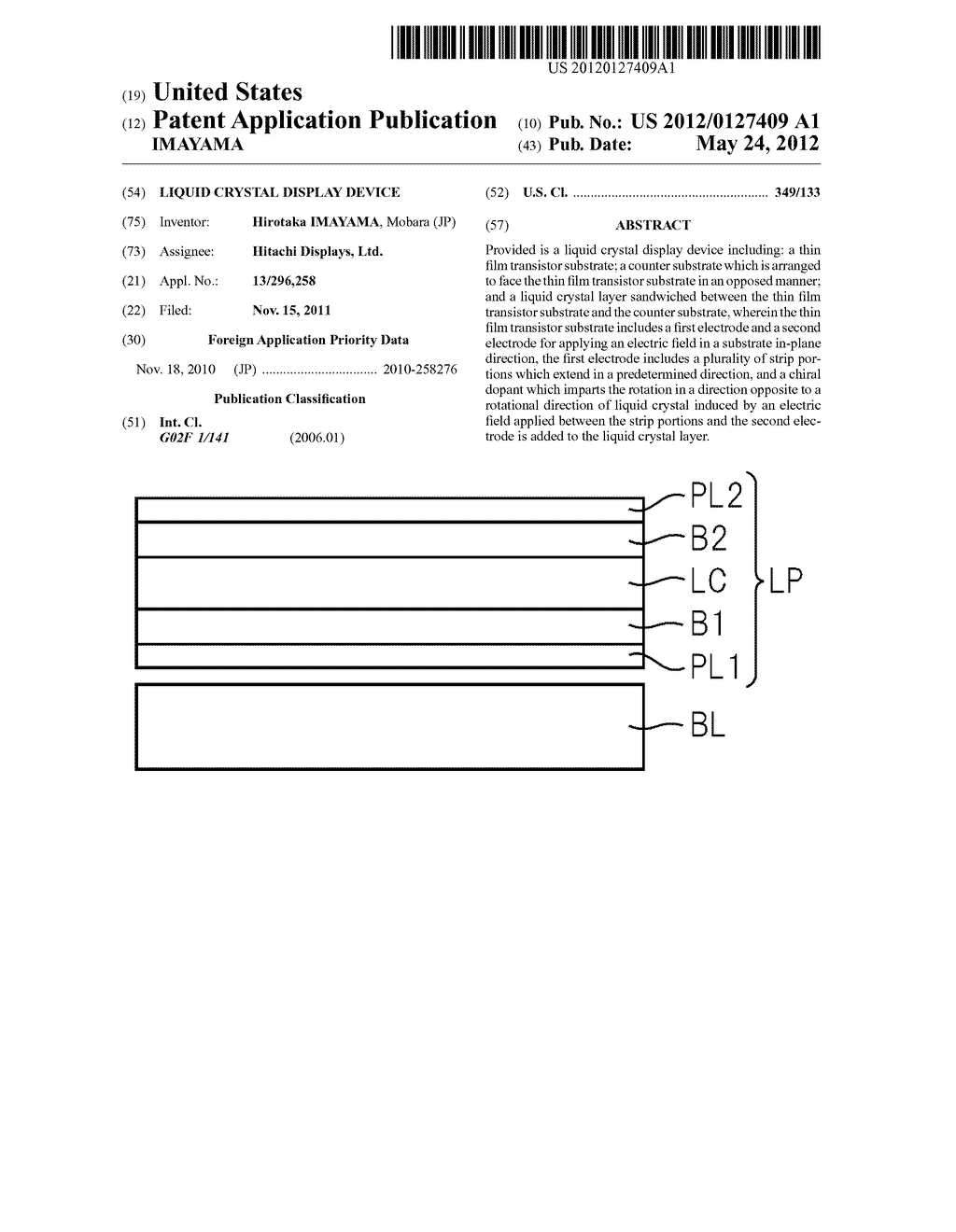 LIQUID CRYSTAL DISPLAY DEVICE - diagram, schematic, and image 01