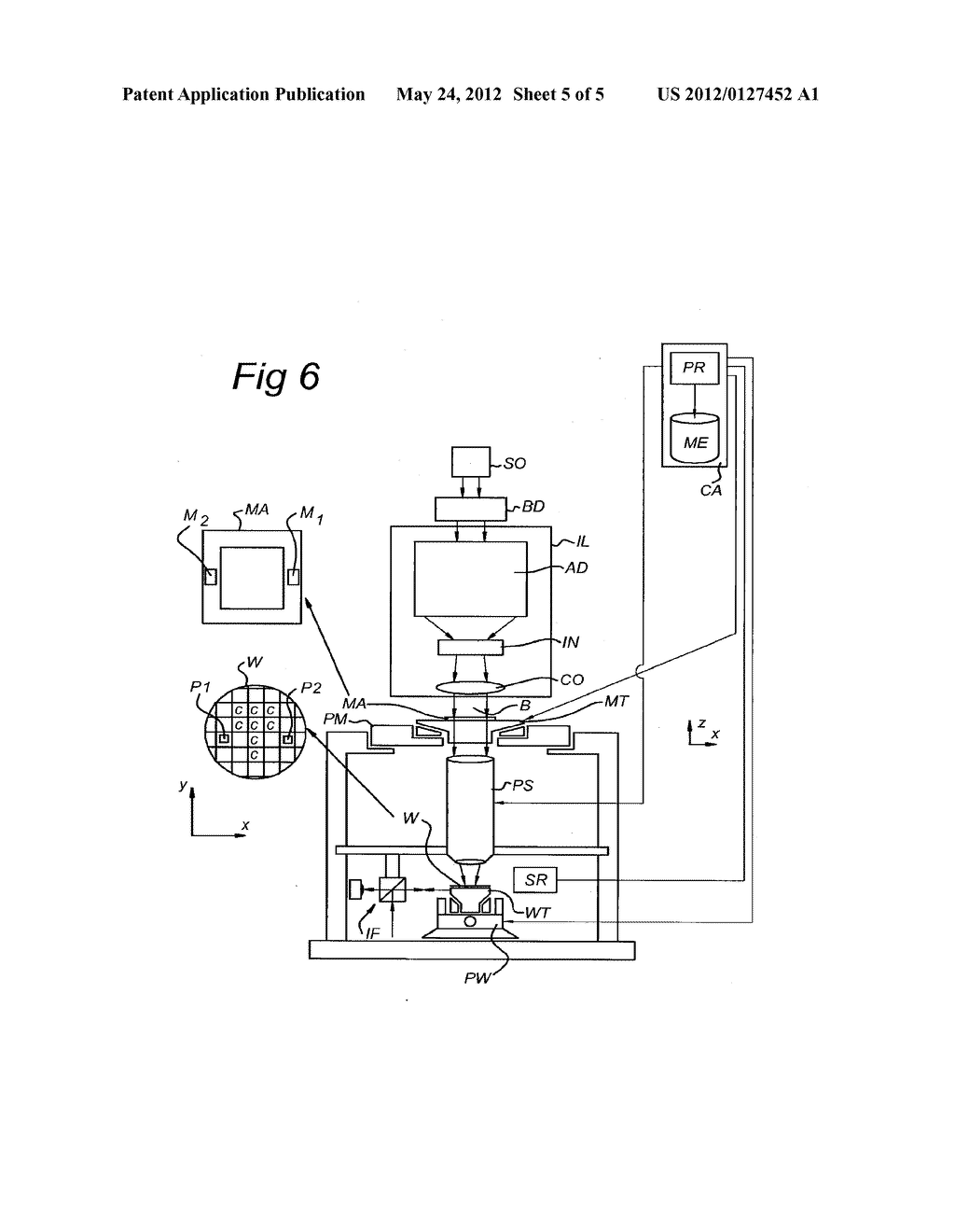 METHOD FOR COARSE WAFER ALIGNMENT IN A LITHOGRAPHIC APPARATUS - diagram, schematic, and image 06