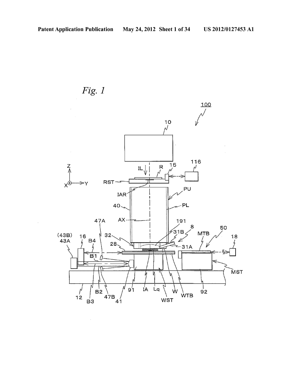 MOVABLE BODY DRIVE METHOD AND MOVABLE BODY DRIVE SYSTEM, PATTERN FORMATION     METHOD AND APPARATUS, EXPOSURE METHOD AND APPARATUS, DEVICE MANUFACTURING     METHOD, AND CALIBRATION METHOD - diagram, schematic, and image 02