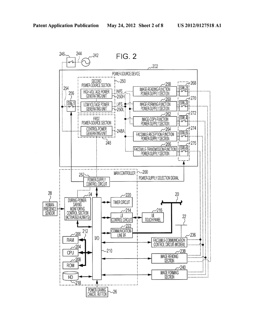 POWER-SUPPLY MONITORING DEVICE AND IMAGE PROCESSING APPARATUS - diagram, schematic, and image 03