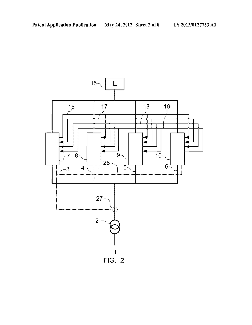 ELECTRIC POWER SUPPLY SYSTEM COMPRISING POWER MODULES COUPLED IN PARALLEL - diagram, schematic, and image 03