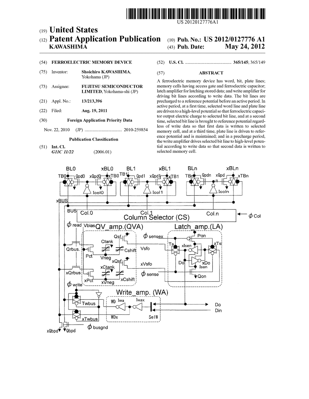 FERROELECTRIC MEMORY DEVICE - diagram, schematic, and image 01