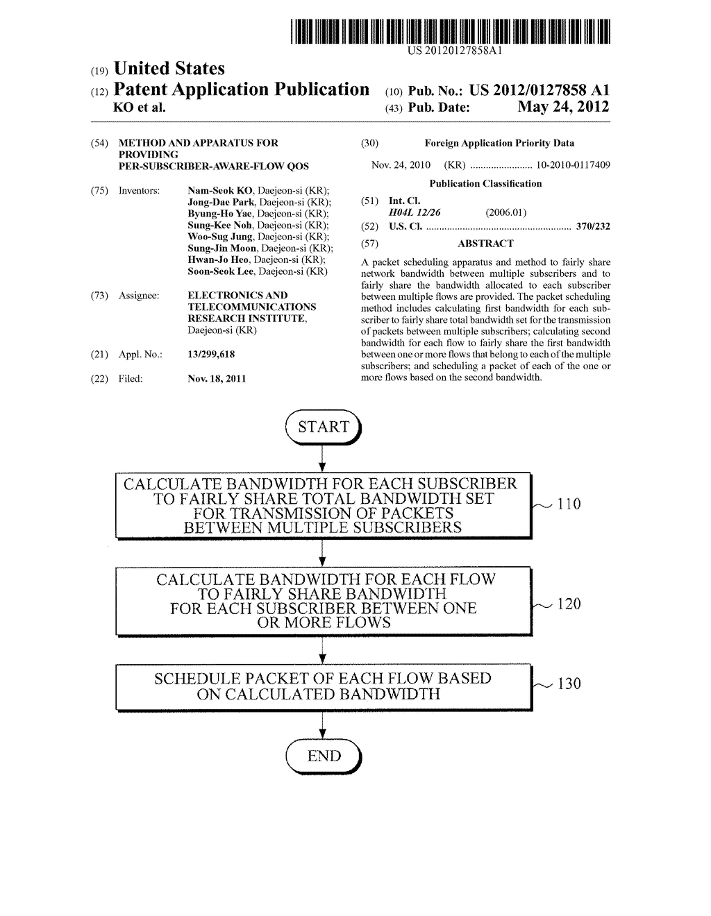 METHOD AND APPARATUS FOR PROVIDING PER-SUBSCRIBER-AWARE-FLOW QOS - diagram, schematic, and image 01