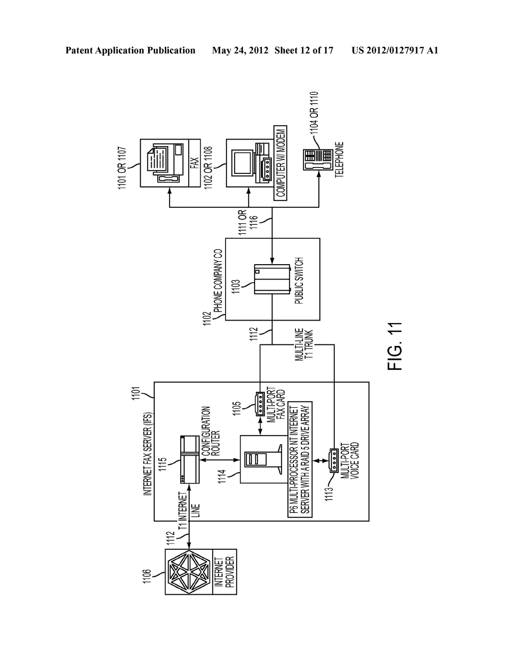 System for Interconnecting Standard Telephony Communications Equipment to     Internet - diagram, schematic, and image 13