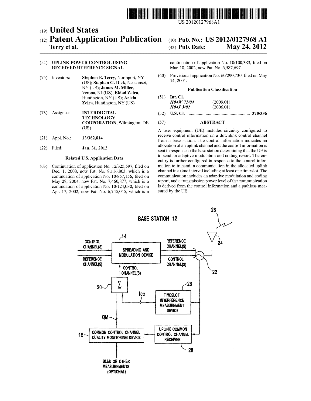 UPLINK POWER CONTROL USING RECEIVED REFERENCE SIGNAL - diagram, schematic, and image 01