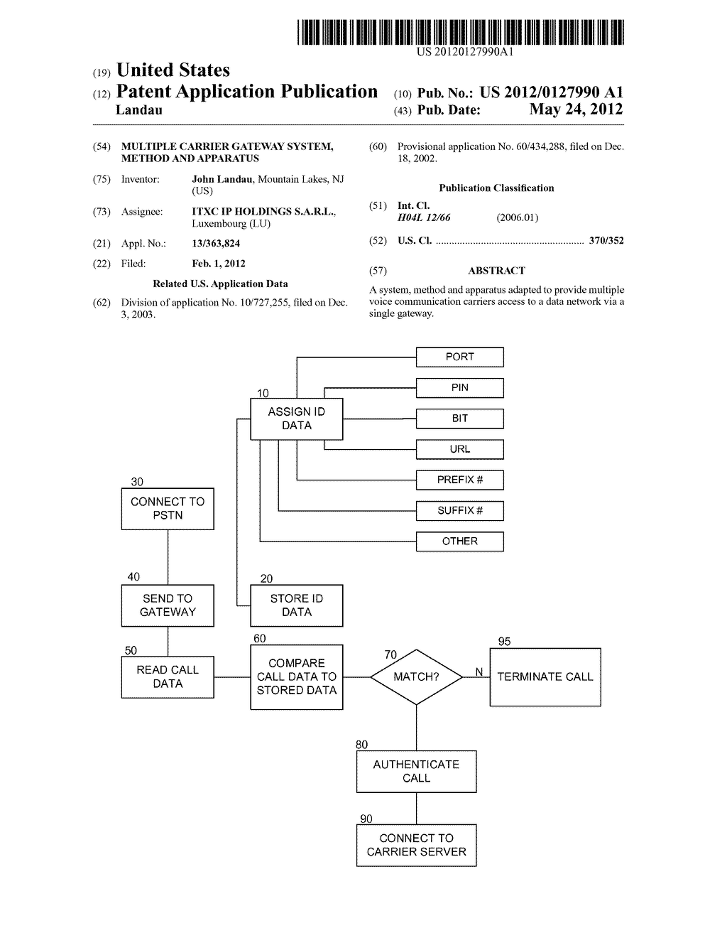 Multiple Carrier Gateway System, Method and Apparatus - diagram, schematic, and image 01