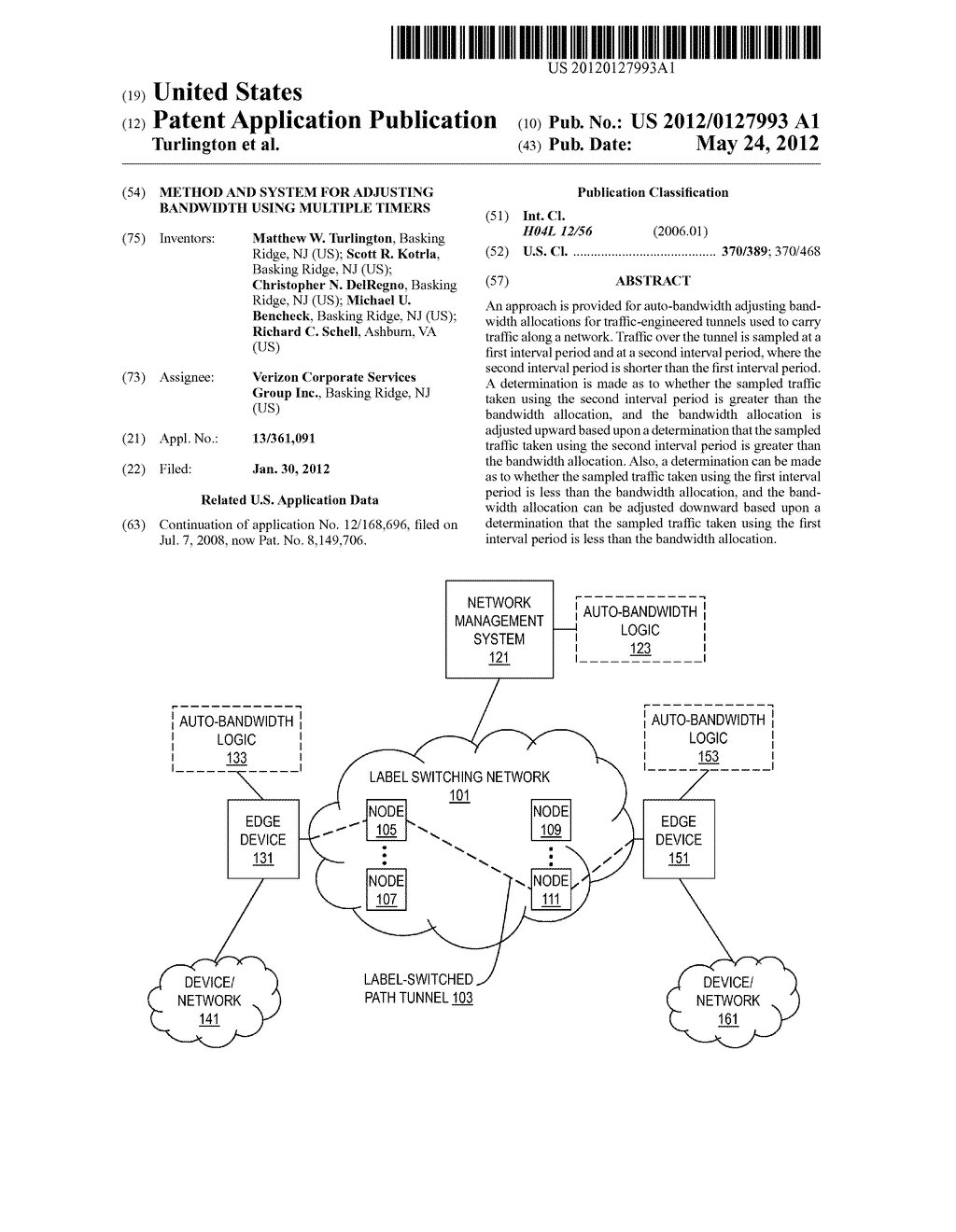 METHOD AND SYSTEM FOR ADJUSTING BANDWIDTH USING MULTIPLE TIMERS - diagram, schematic, and image 01