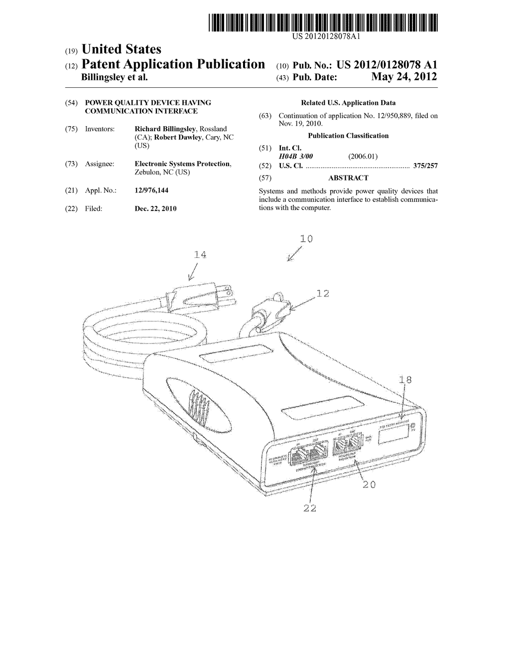 Power Quality Device Having Communication Interface - diagram, schematic, and image 01