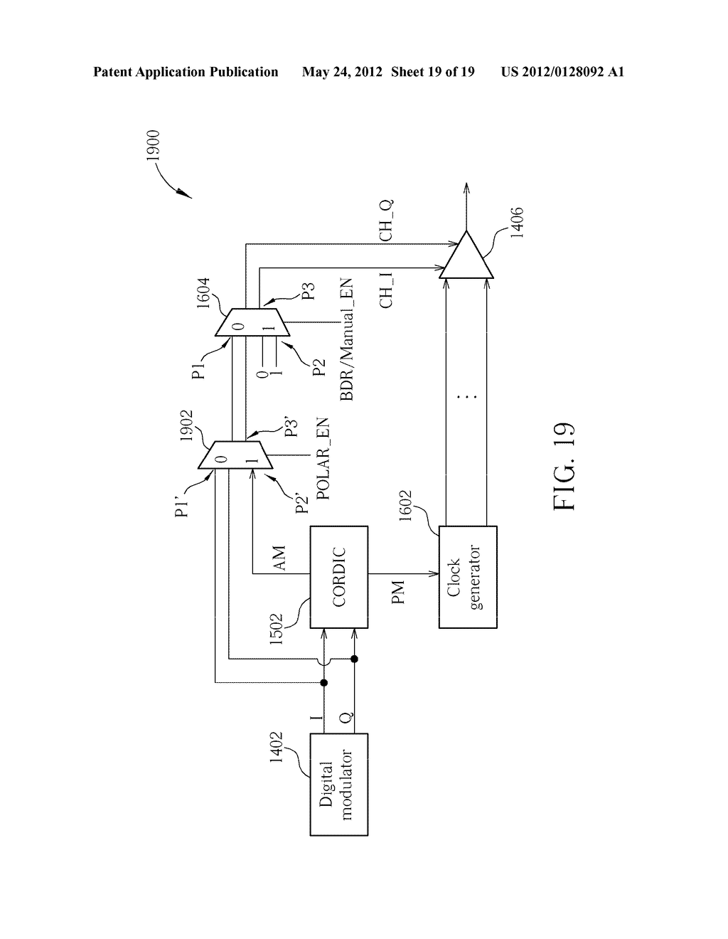 DIGITAL SIGNAL PROCESSING CIRCUIT FOR GENERATING OUTPUT SIGNAL ACCORDING     TO NON-OVERLAPPING CLOCK SIGNALS AND INPUT BIT STREAMS AND RELATED     WIRELESS COMMUNICATION TRANSMITTERS - diagram, schematic, and image 20