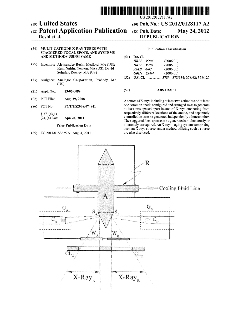 MULTI-CATHODE X-RAY TUBES WITH STAGGERED FOCAL SPOTS, AND SYSTEMS AND     METHODS USING SAME - diagram, schematic, and image 01