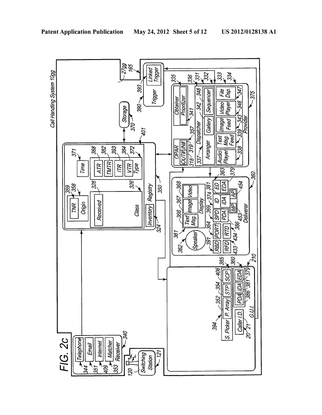 Telephone call handling system - diagram, schematic, and image 06