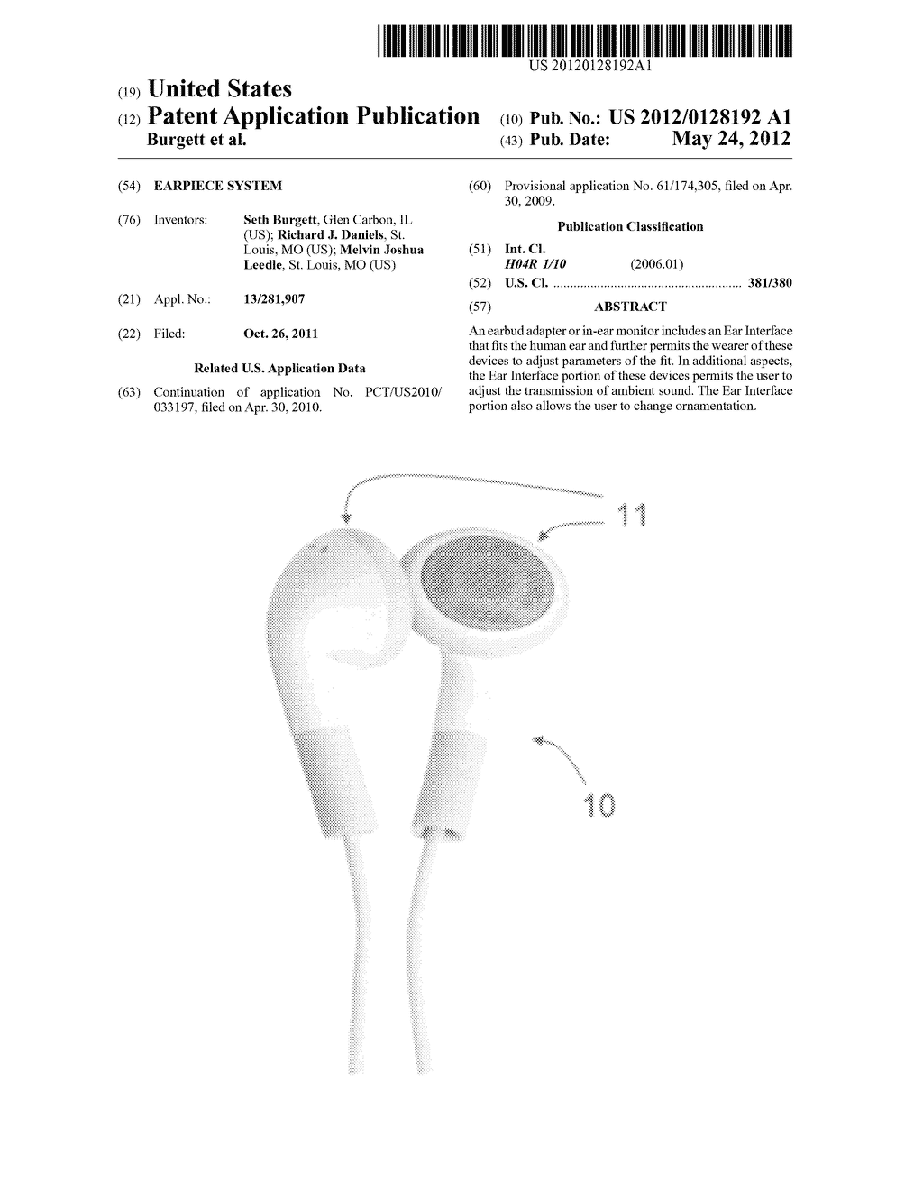 EARPIECE SYSTEM - diagram, schematic, and image 01