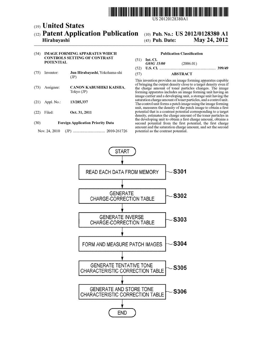 IMAGE FORMING APPARATUS WHICH CONTROLS SETTING OF CONTRAST POTENTIAL - diagram, schematic, and image 01