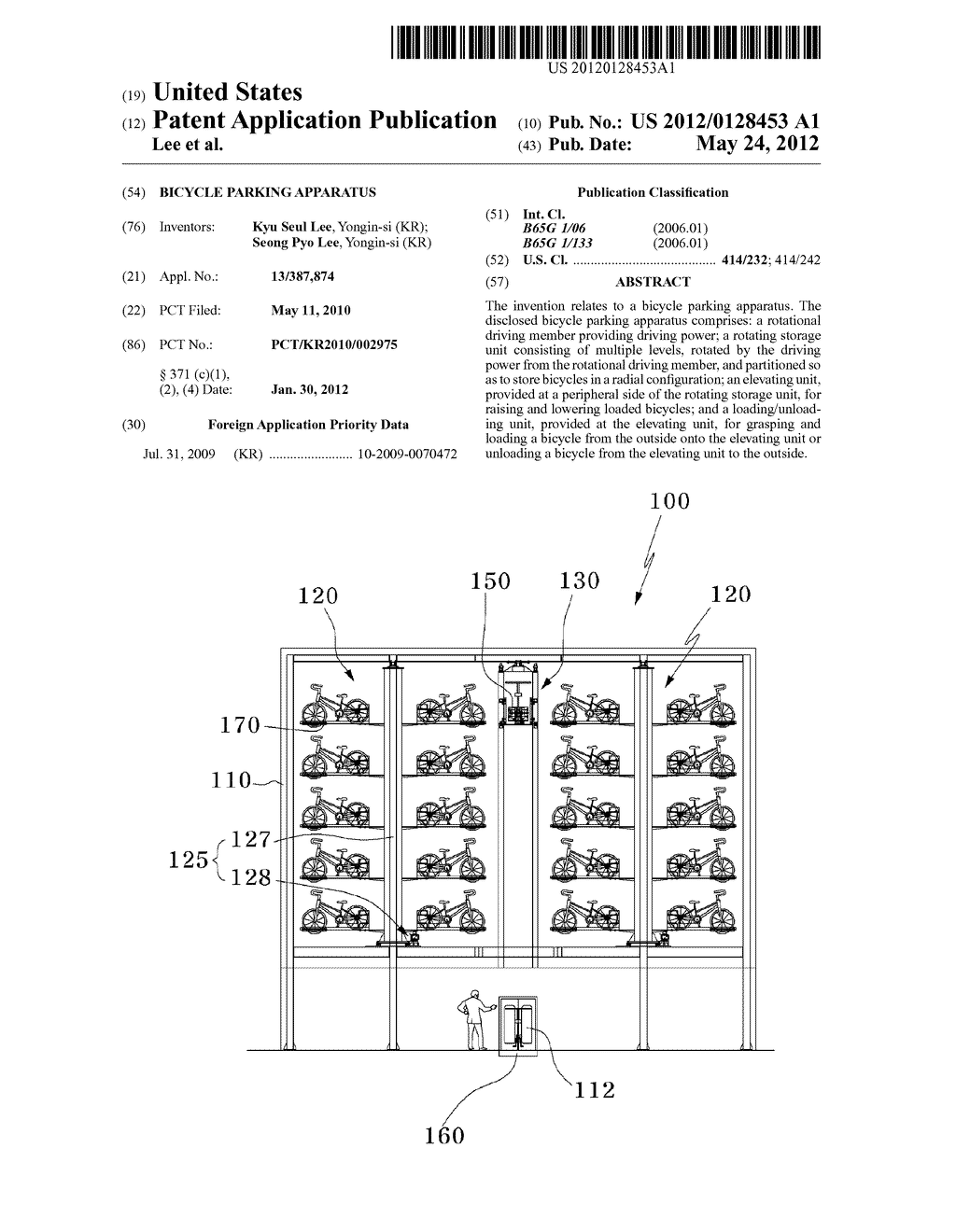 BICYCLE PARKING APPARATUS - diagram, schematic, and image 01