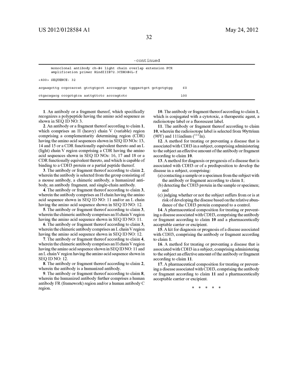 ANTI-CDH3 ANTIBODIES LABELED WITH RADIOISOTOPE LABEL AND USES THEREOF - diagram, schematic, and image 44