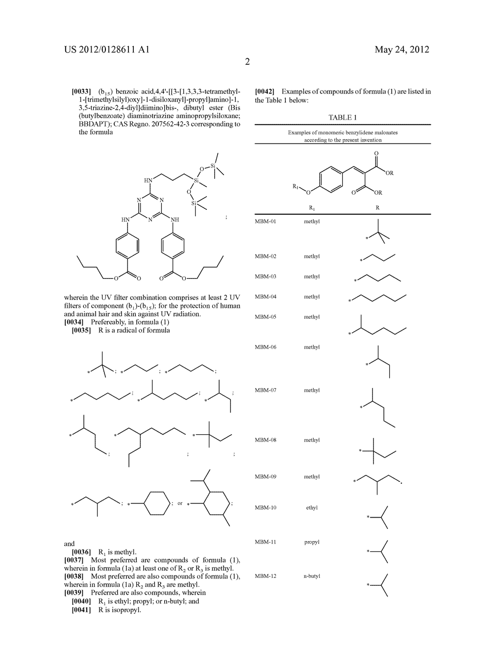 UV FILTER COMBINATIONS COMPRISING BENZYLIDENE MALONATES - diagram, schematic, and image 03