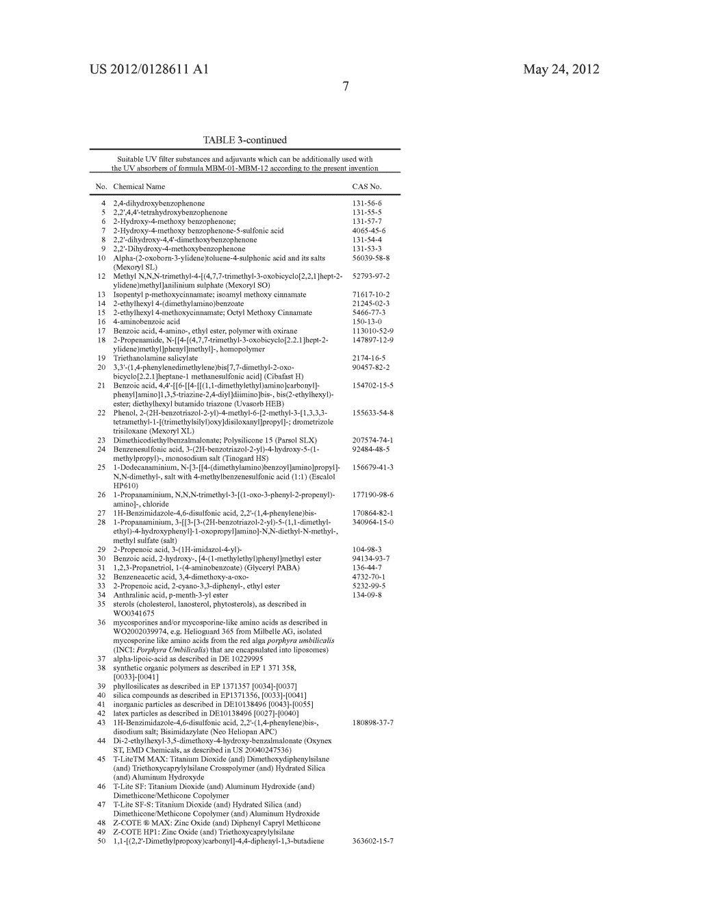 UV FILTER COMBINATIONS COMPRISING BENZYLIDENE MALONATES - diagram, schematic, and image 08