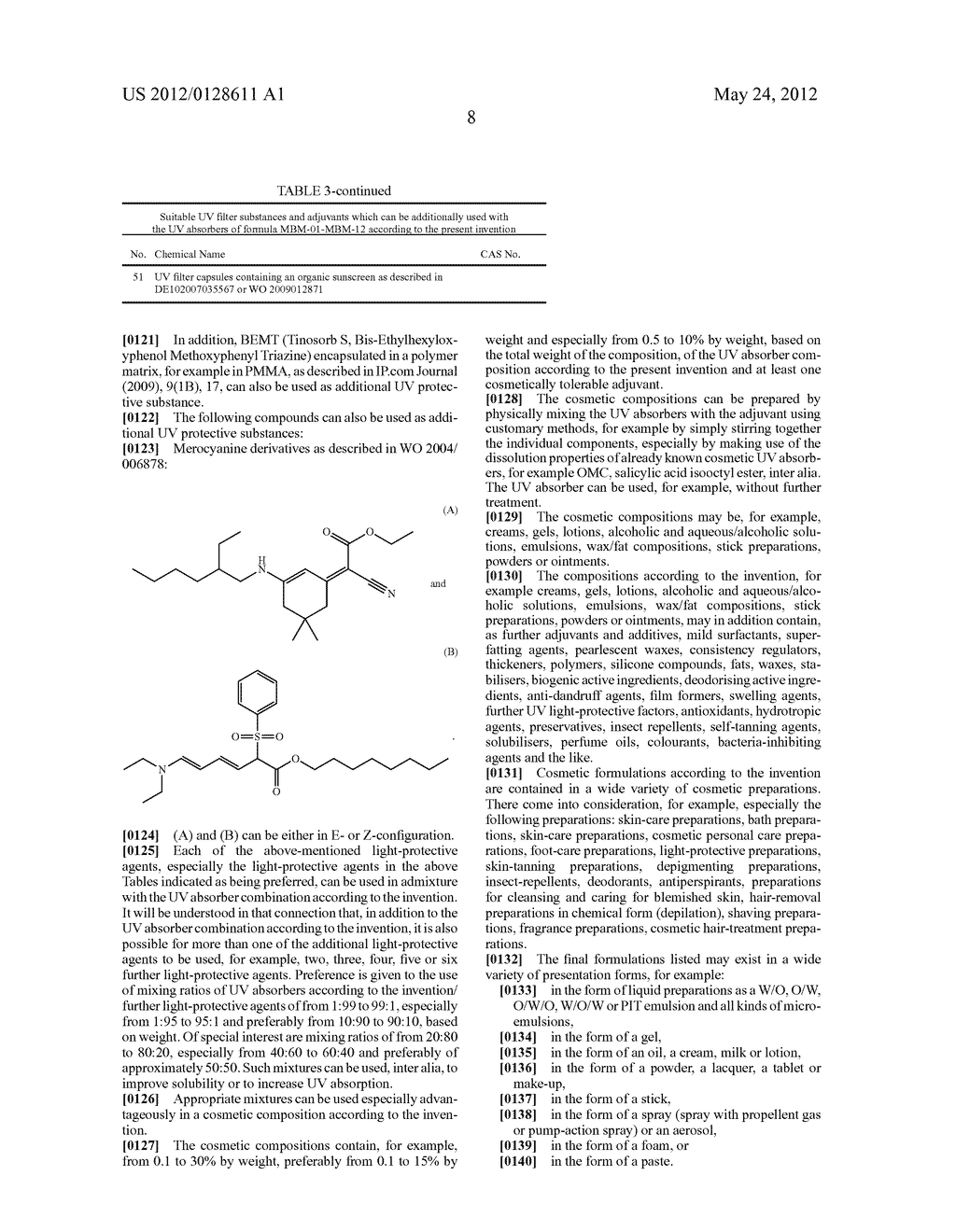 UV FILTER COMBINATIONS COMPRISING BENZYLIDENE MALONATES - diagram, schematic, and image 09