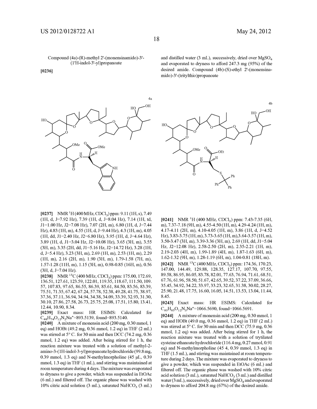 Novel Monensin Derivatives for the Treatment and Prevention of Protozoal     Infections - diagram, schematic, and image 47