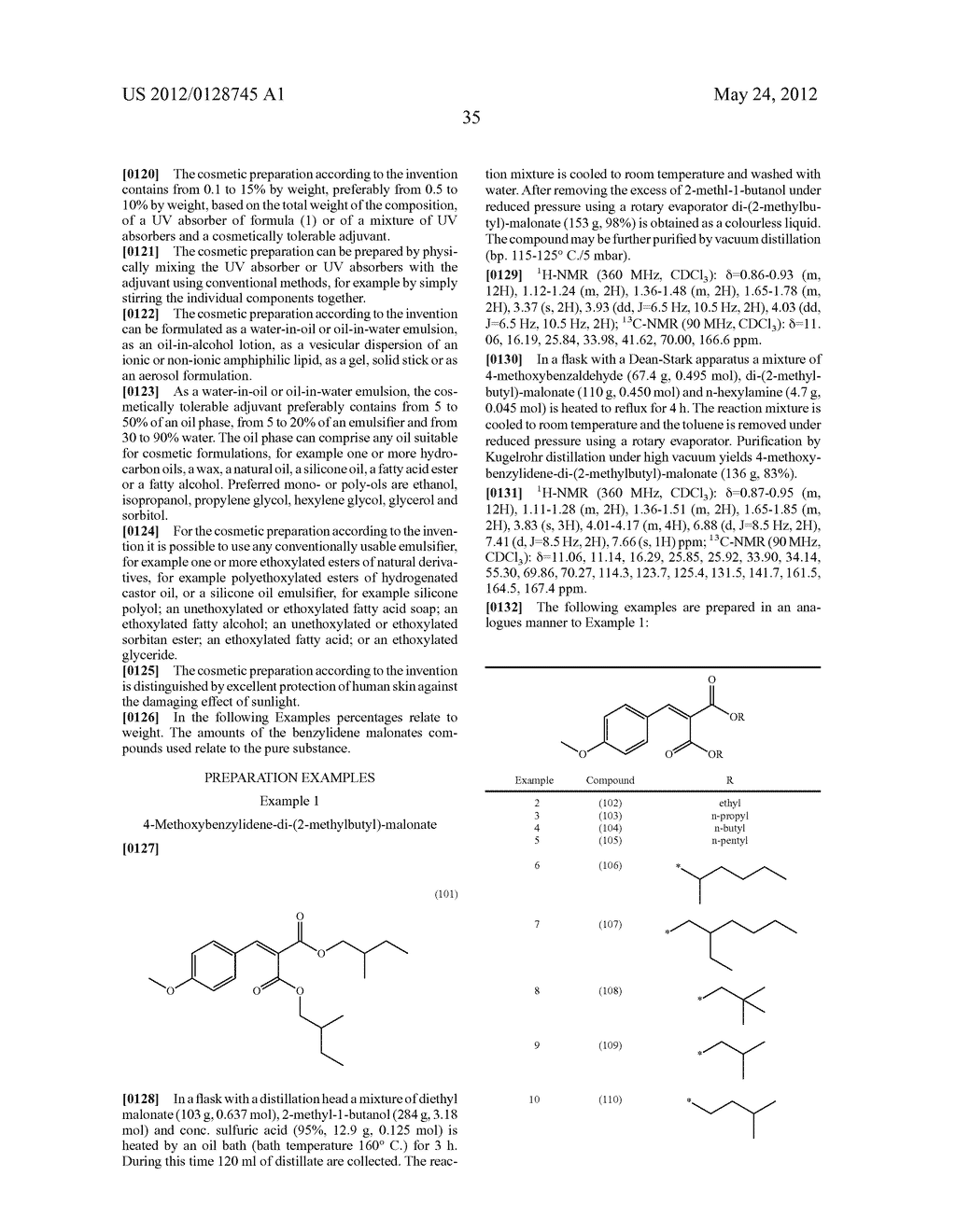 BENZYLIDENE MALONATES - diagram, schematic, and image 36