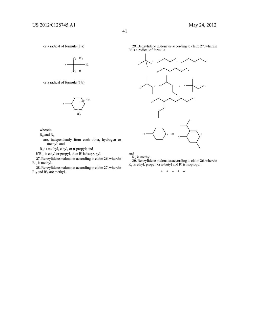 BENZYLIDENE MALONATES - diagram, schematic, and image 42