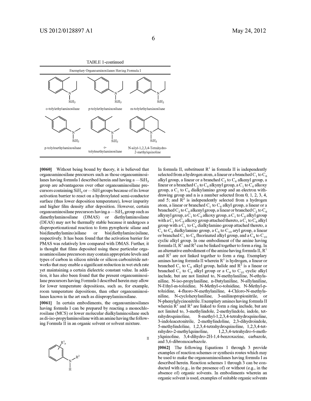 Organoaminosilane Precursors and Methods for Depositing Films Comprising     Same - diagram, schematic, and image 18