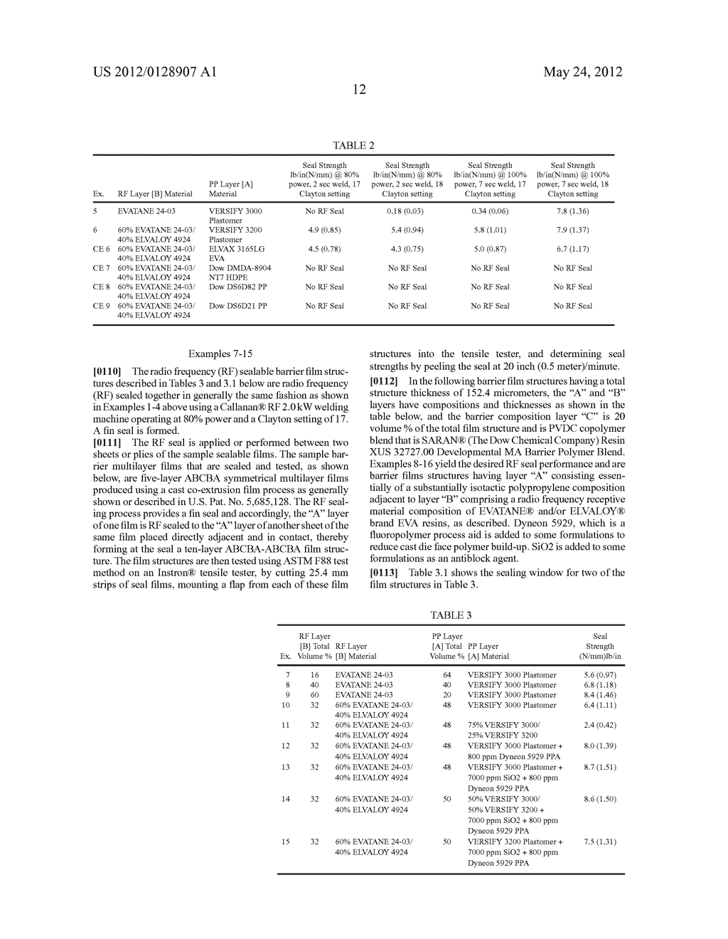 RADIO FREQUENCY SEALABLE FILM, SEALED FILM STRUCTURE AND METHOD OF MAKING     THE SAME - diagram, schematic, and image 14