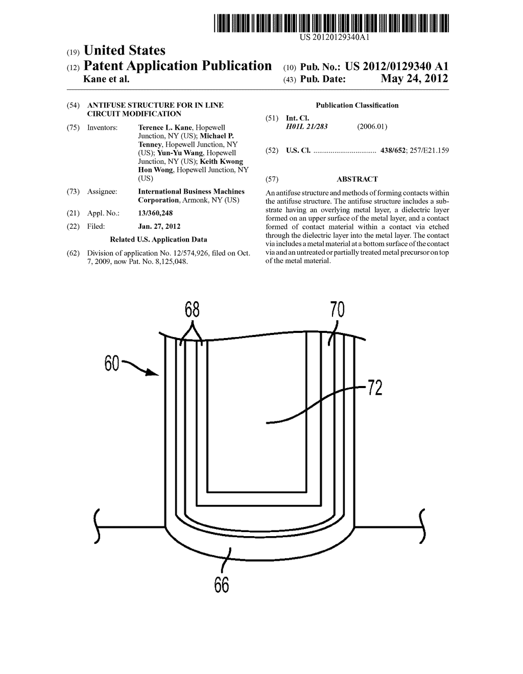 ANTIFUSE STRUCTURE FOR IN LINE CIRCUIT MODIFICATION - diagram, schematic, and image 01