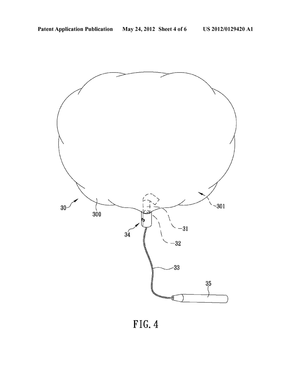 LIGHT-EMITTING  INFLATABLE BALLOON - diagram, schematic, and image 05