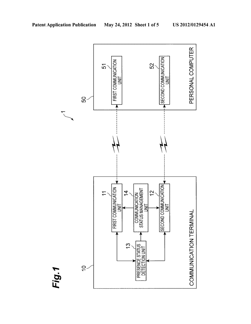 COMMUNICATION TERMINAL AND COMMUNICATION CONTROL METHOD - diagram, schematic, and image 02