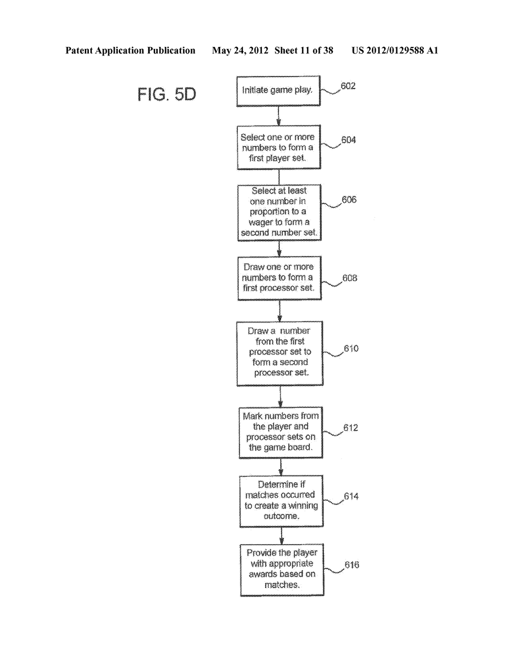 GAMING DEVICE AND METHOD PRODIVING RELATIVELY LARGE AWARDS WITH VARIABLE     PLAYER PARTICIPATION LEVELS - diagram, schematic, and image 12