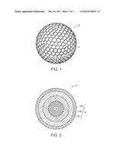 GOLF BALLS HAVING TRANSLUCENT COVERS FORMED OF AROMATIC AND ALIPHATIC     POLYURETHANES diagram and image