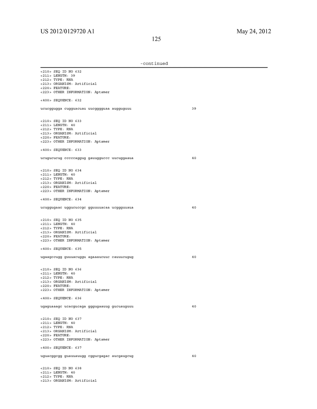 APTAMER THAT RECOGNIZES PEPTIDE - diagram, schematic, and image 133